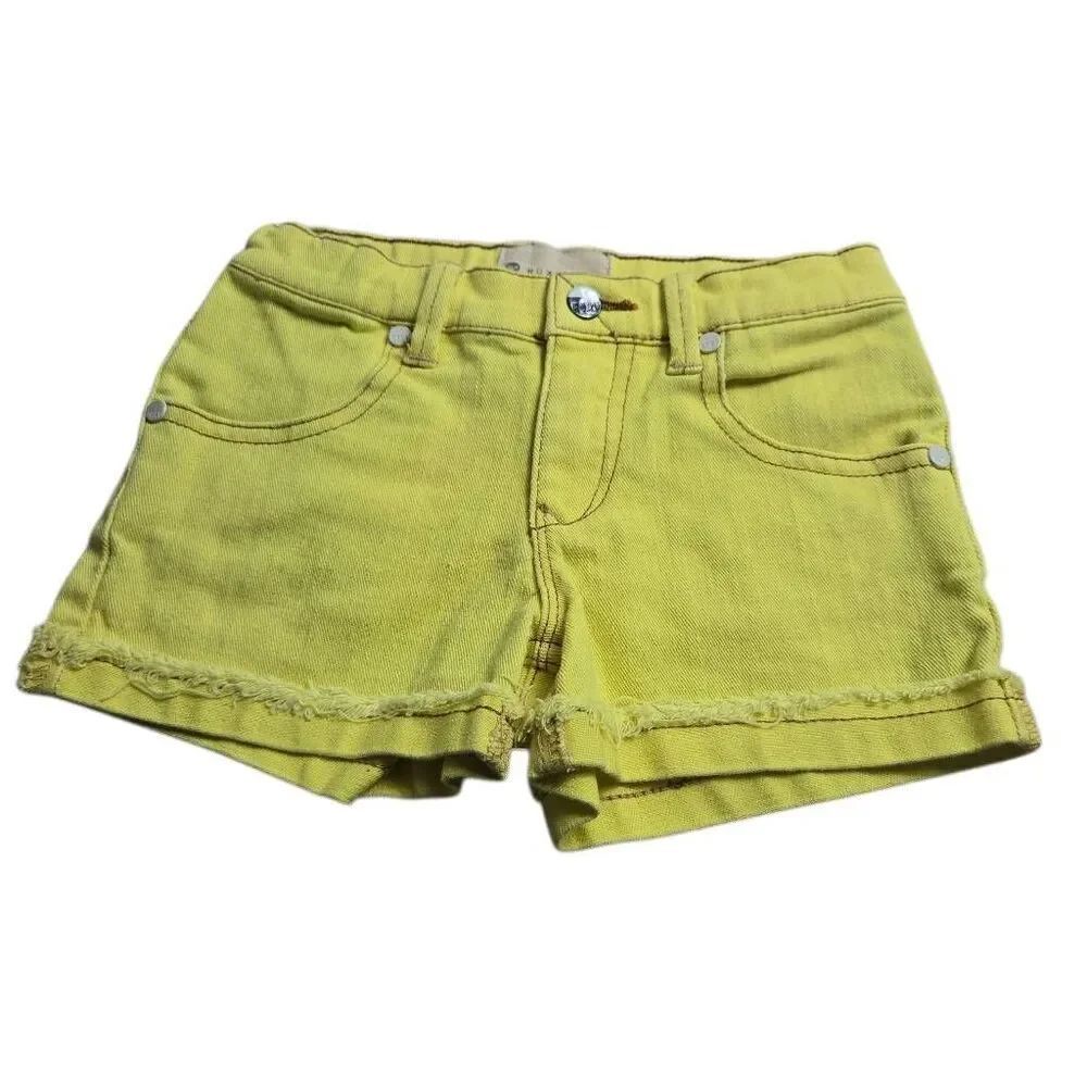 Roxy Denim Mustard Yellow Girl shorts 10/12